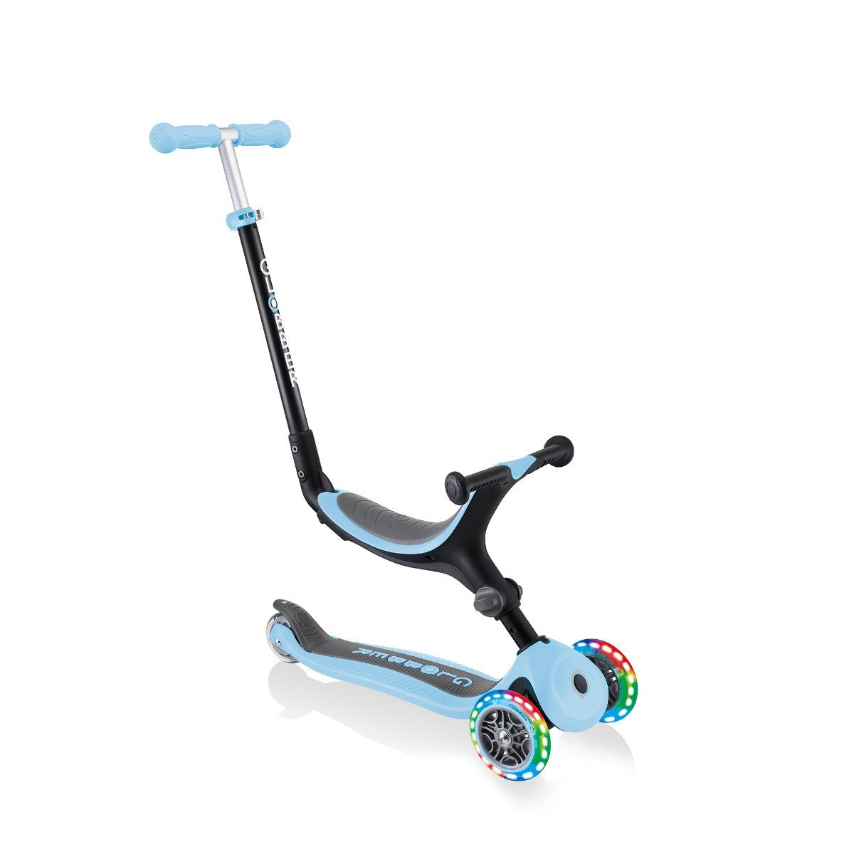 globber go up ピンク Light-Up Foldable Scooter with Seat: GO•UP FOLDABLE PLUS