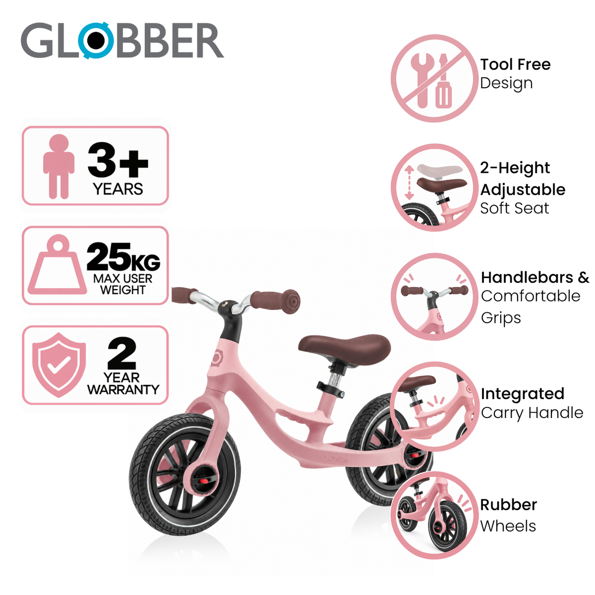 GO BIKE ELITE AIR – Best Adjustable Balance Bike for Kids 3 Years+