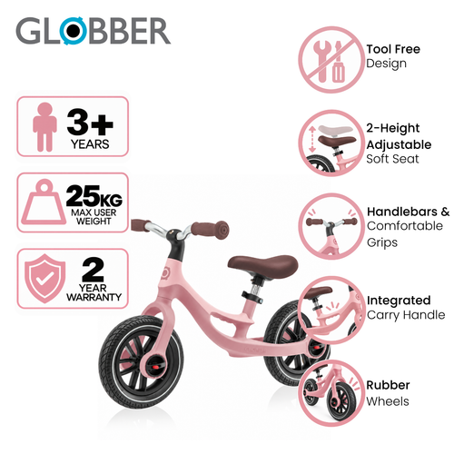 GO BIKE ELITE AIR – Best Adjustable Balance Bike for Kids 3 Years+