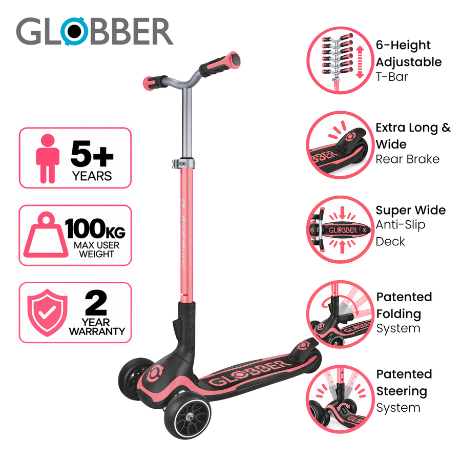 Globber Ultimum 3 Wheel Folable Scooter - 5+