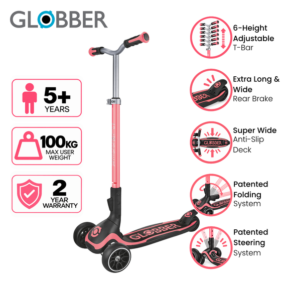 Globber Ultimum 3 Wheel Folable Scooter - 5+