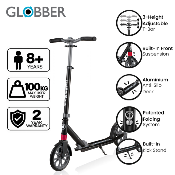 Globber NL 205 - Big 2 Wheeled Foldable Scooter