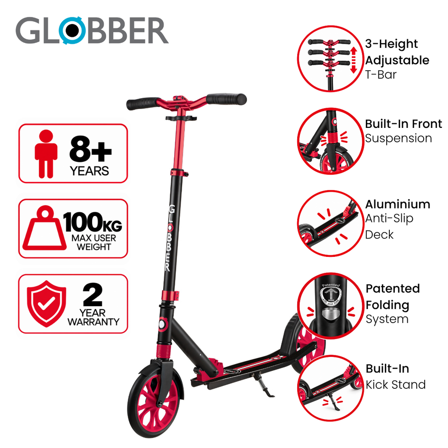 Globber NL 205 - Big 2 Wheeled Foldable Scooter