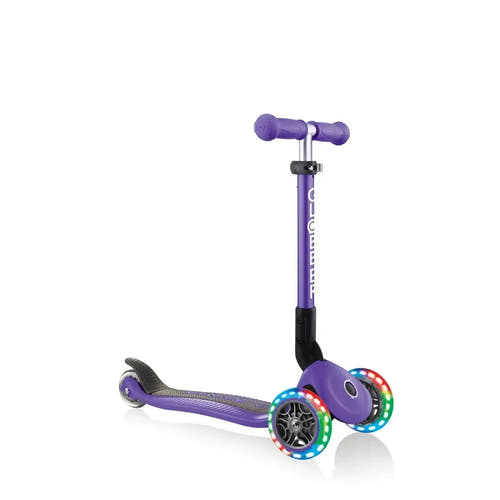 Globber 3 Wheeled Junior Foldable Scooter with Lights - Globber.co.uk