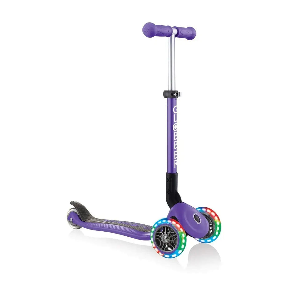 Globber 3 Wheeled Junior Foldable Scooter with Lights - Globber.co.uk