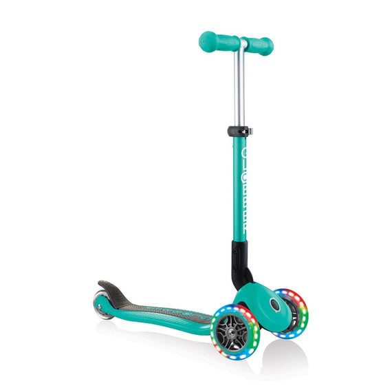 Globber 3 Wheeled Junior Foldable Scooter with Lights - Globber.co.uk