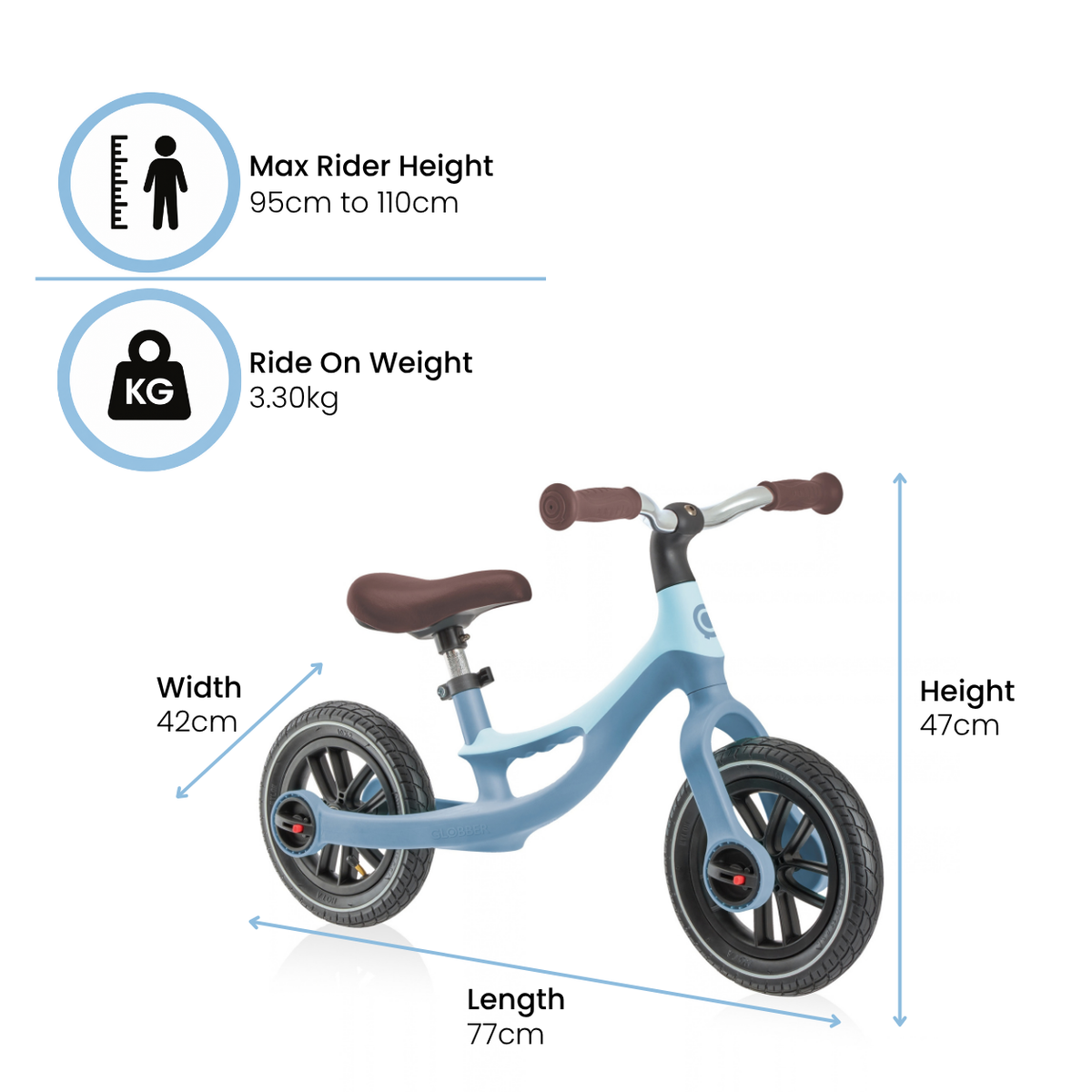 GO BIKE ELITE AIR – Best Adjustable Balance Bike for Kids 3 Years+