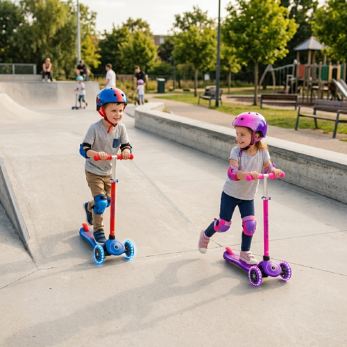 Globber Neon Primo Plus Light Up 3 Wheel Scooter