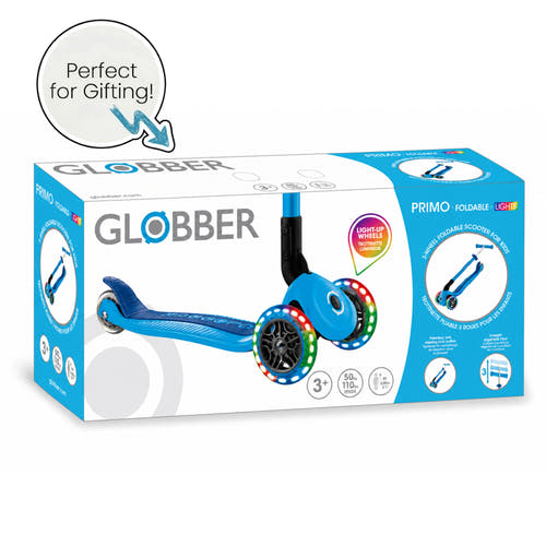 Globber Primo Foldable 3 Wheeled Scooter with Lights