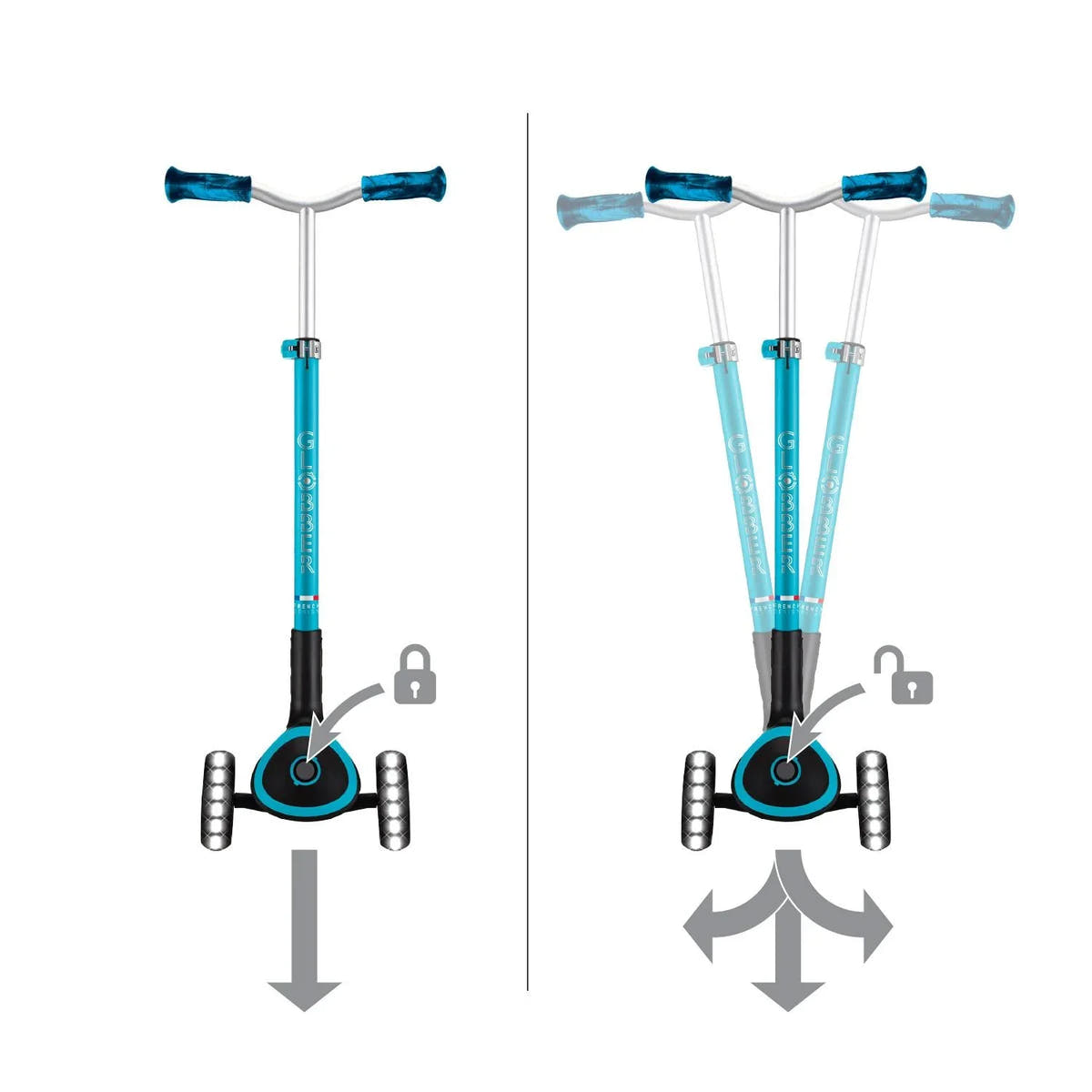 Globber Ace Lights 3 Wheel Scooter