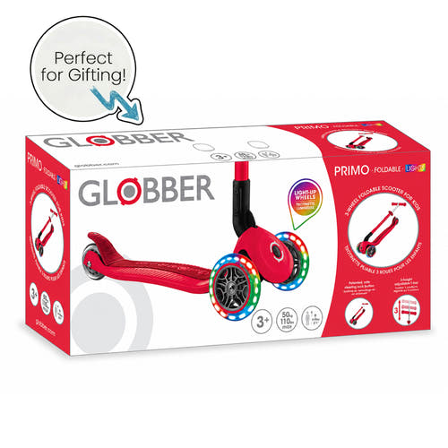 Globber Primo Foldable 3 Wheeled Scooter with Lights