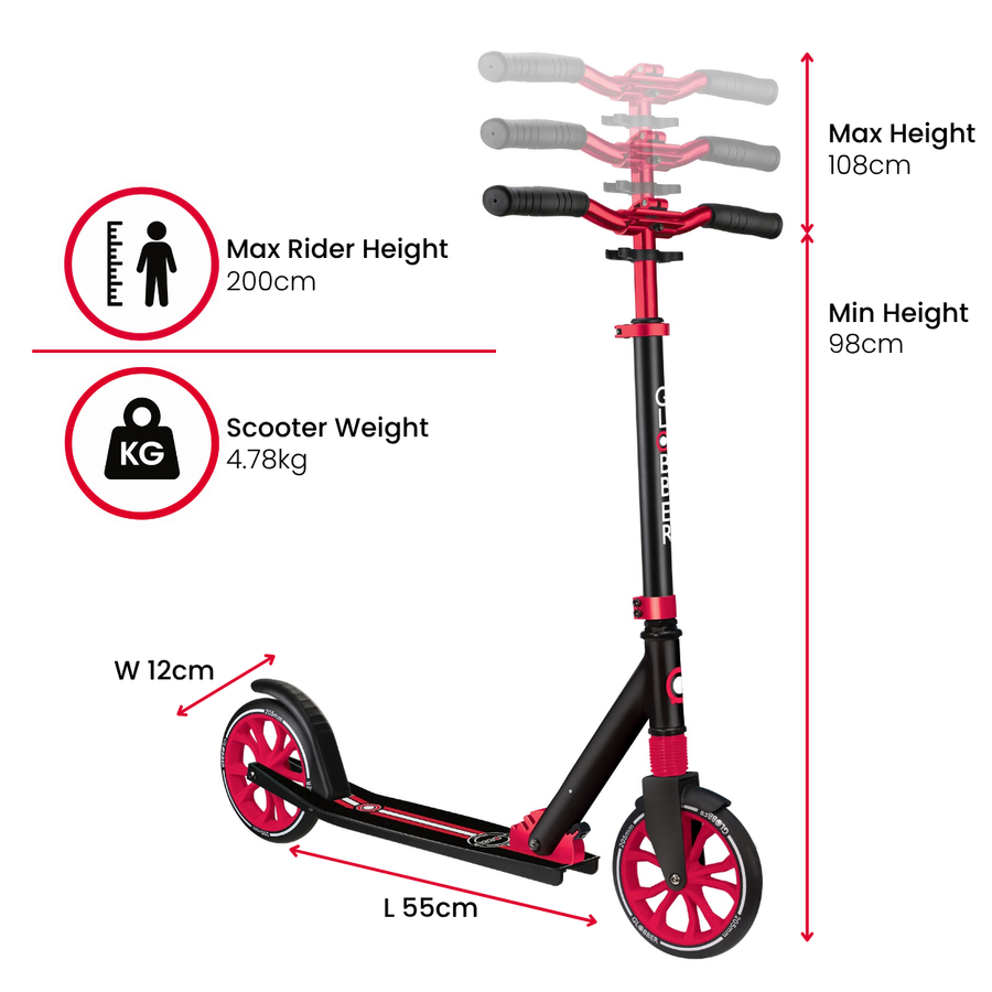 Globber NL 205 - Big 2 Wheeled Foldable Scooter