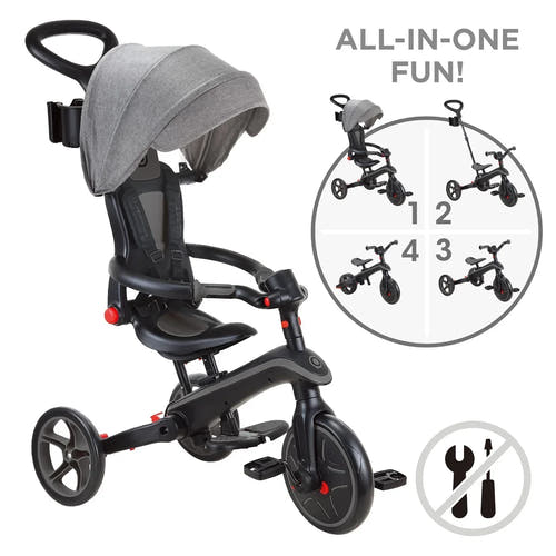 Globber Foldable Explorer Trike 4 in 1 - with Parent Handle - Globber.co.uk