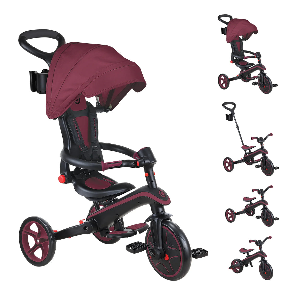Globber Foldable Explorer Trike  4 in 1 - with Parent Handle