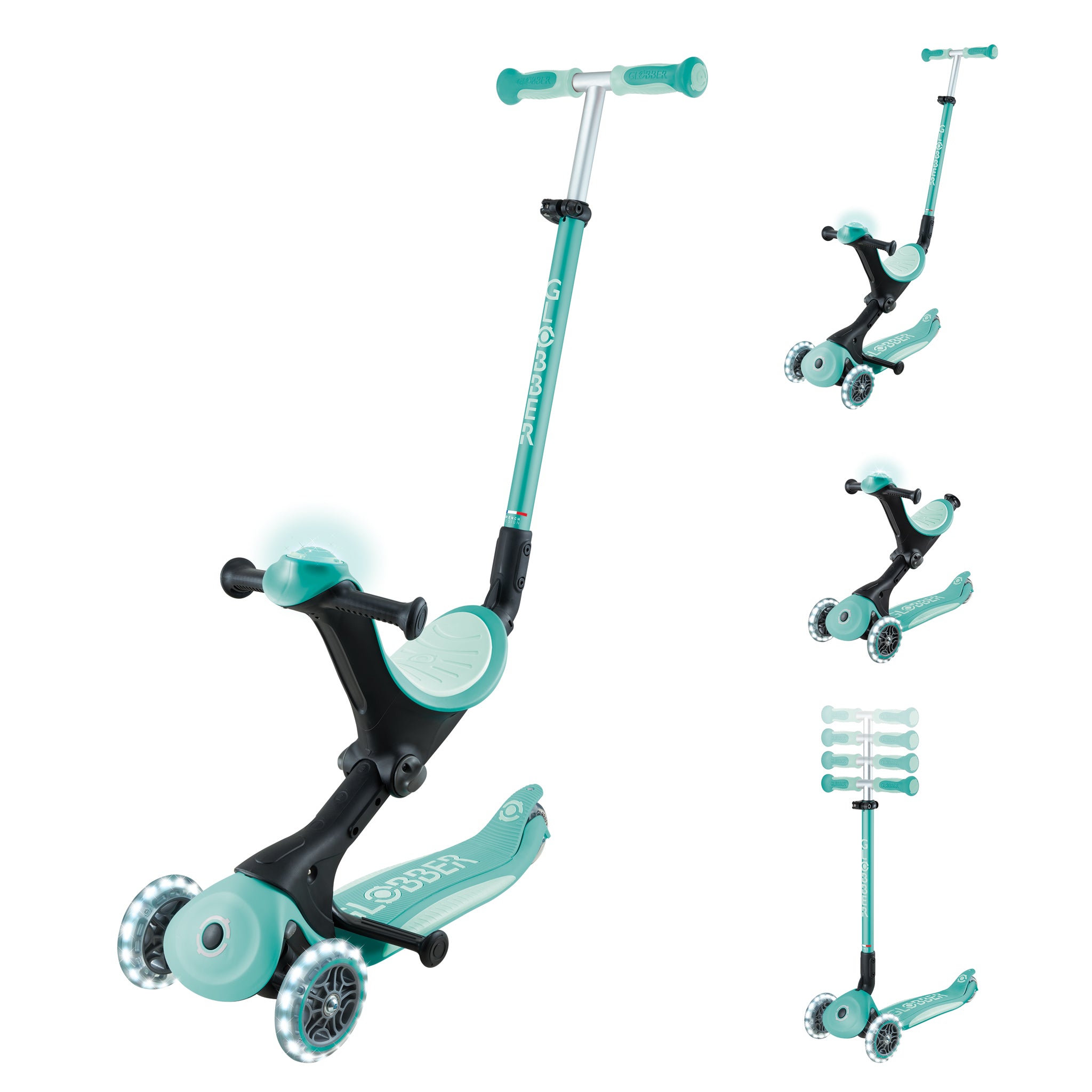 GLOBBER GO-UP DELUXE ミントグリーン Globber Go•Up Deluxe Lights