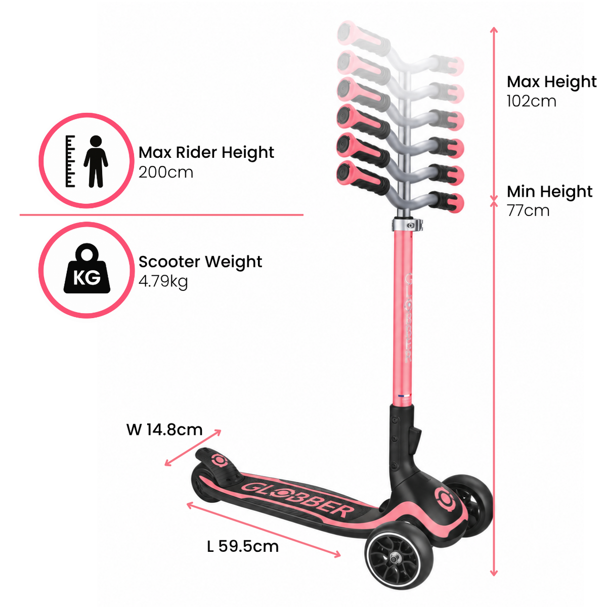 Globber Ultimum 3 Wheel Folable Scooter - 5+