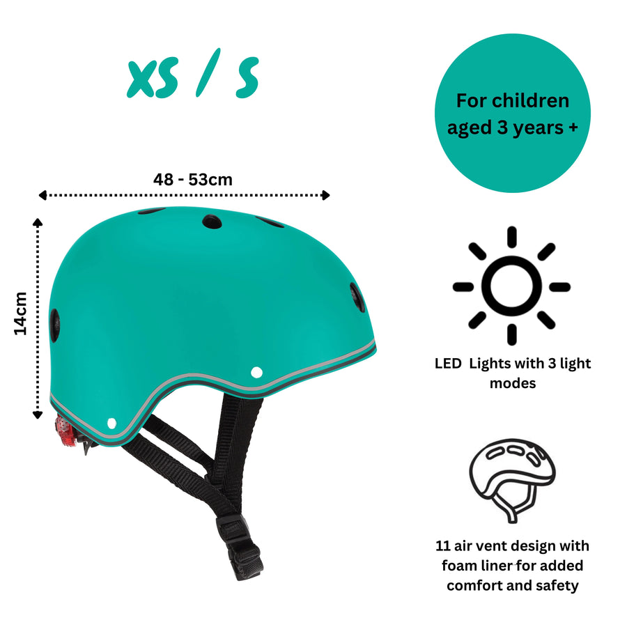 Globber Toddler Helmet Primo Lights - XS/S (48-53cm) - Globber.co.uk