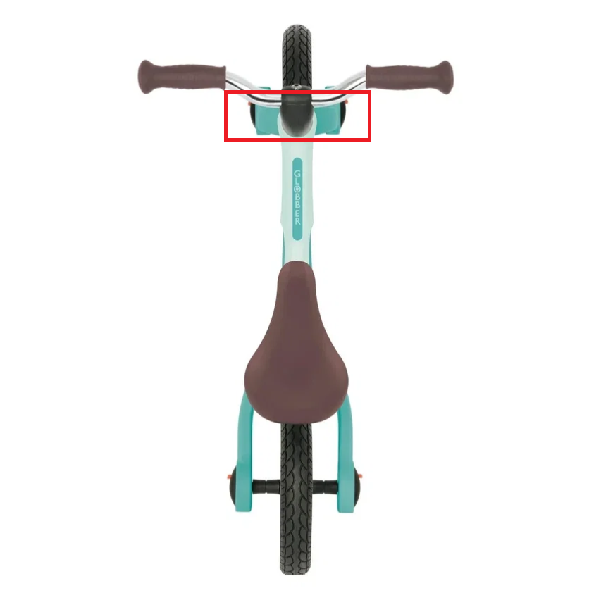 Short front wheel axle and wheel knob for Globber Go Bike Elite Air