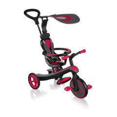 Globber Explorer Trike 4 in 1 with Parent Handle - Red